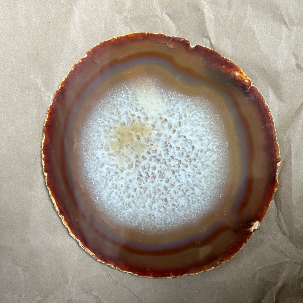 Polished agate geode